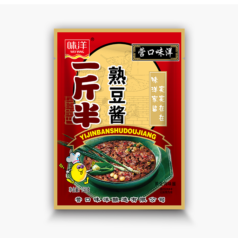 味洋一斤半熟豆醬750g